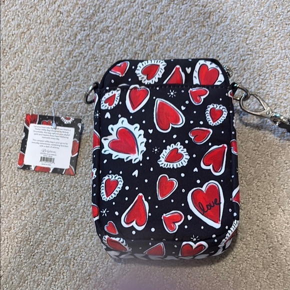 Brighton Heart Pattern Phone Pouch - Black - Picture 2 of 3